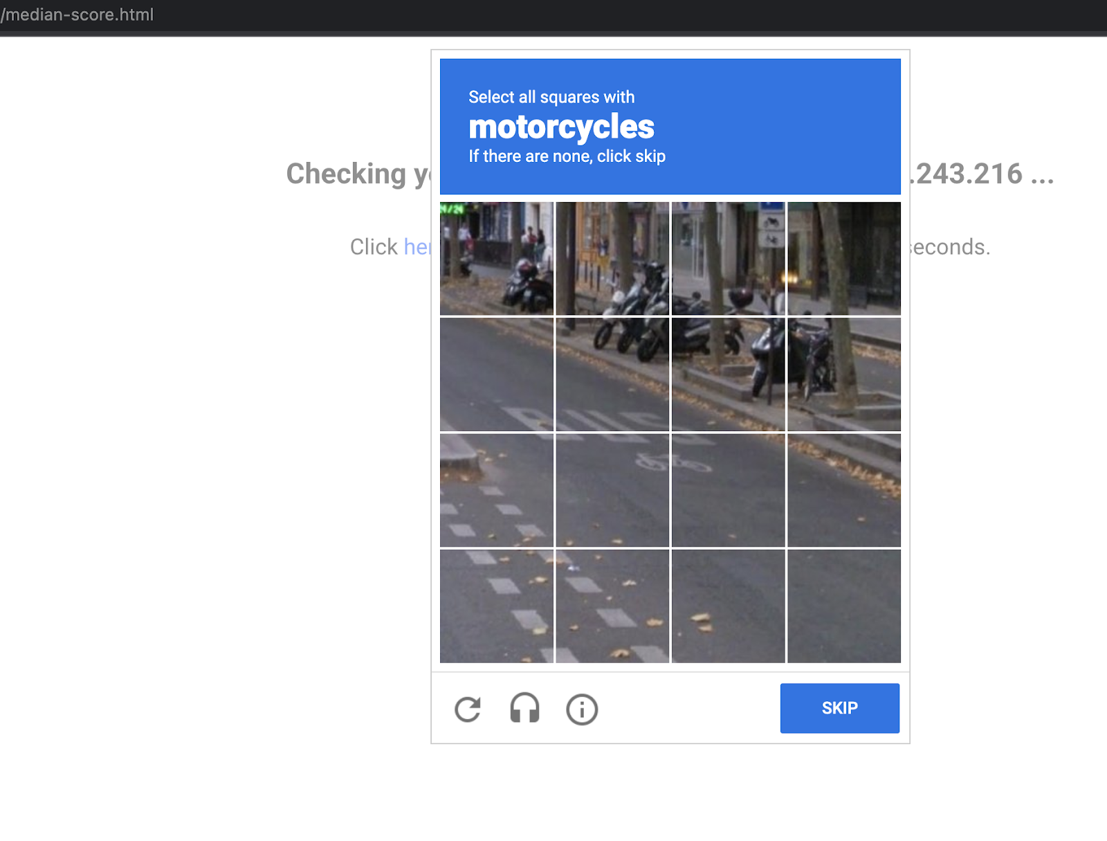 armor recaptcha click check